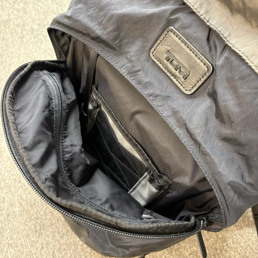 Tumi Backpack Virtue Diligence Black Ballistic Nylon Laptop Work School